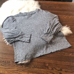 LOFT NAVY HEATHER L/S TOP-LIKE NEW-SZ L